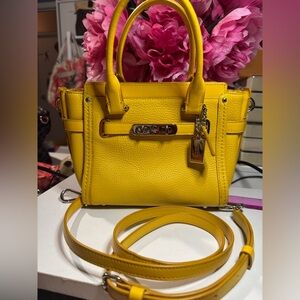 Coach mini Swagger Yellow Crossbody Bag